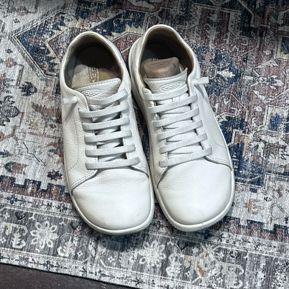 Keen Men's Star White Leather Sneakers